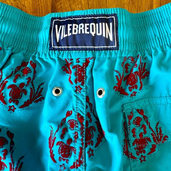 VILEBREQUIN Moorea Pranayian Turtle Swim Trunks Mens XS Turtles Board Shorts - Picture 4 of 9